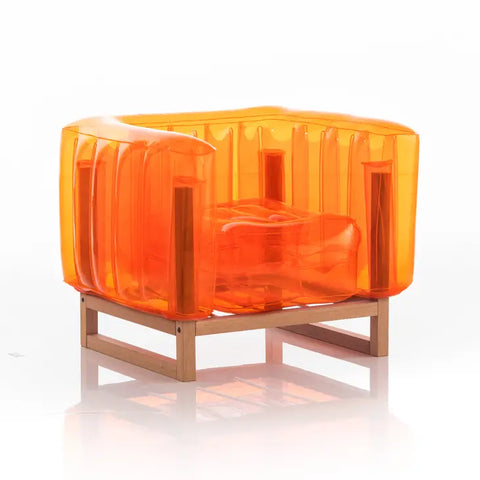 Orange inflatable chair store